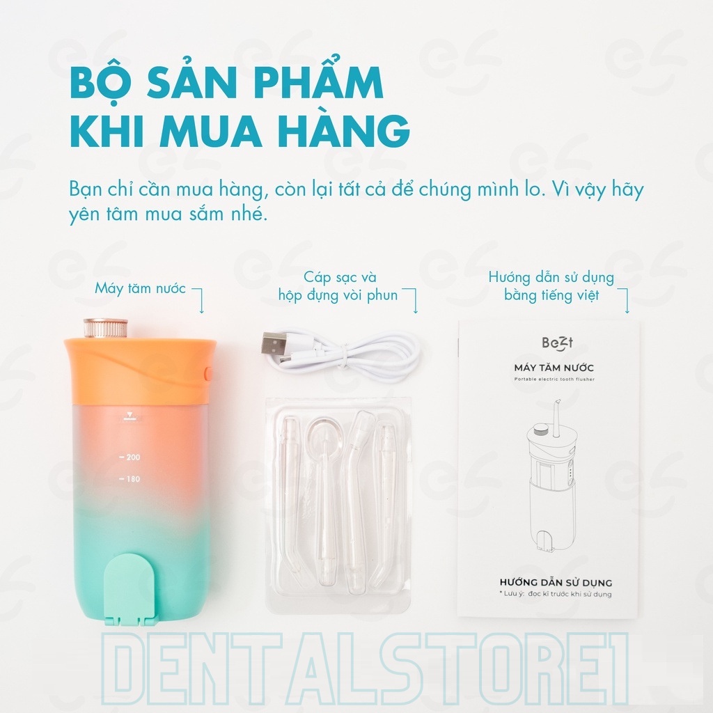 Máy tăm nước- Tăm nước cầm tay-Gấp gọn oral-Dental store- Mẫu mới nhất 2021- Tiện Lợi-Dễ Sử Dụng