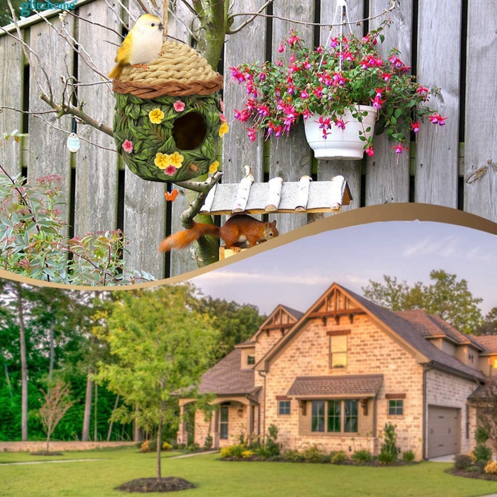 Mô hình ngôi nhà chim treo tường trang trí mới