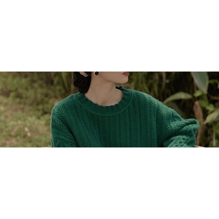Áo Sweater Dệt Kim Cổ Tròn Dáng Rộng Thời Trang Mùa Đông 2022 Mới