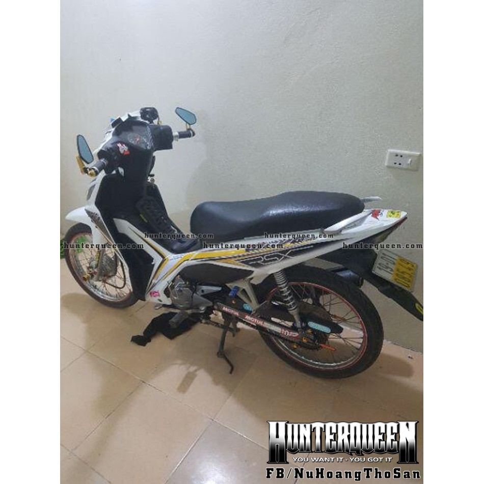 Tem rời dán xe WAVE RSX 2014 trắng vàng. Decal chống nước, sắc nét, không bay màu bong tróc