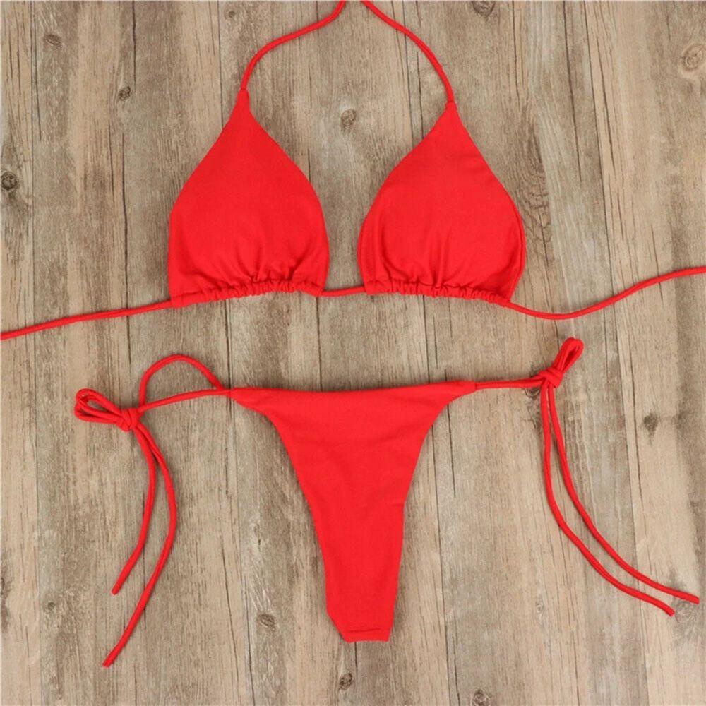 Bộ Đồ Bơi Bikini Hở Lưng Thắt Nơ Có Thể Điều Chỉnh Quyến Rũ Cho Nữ
