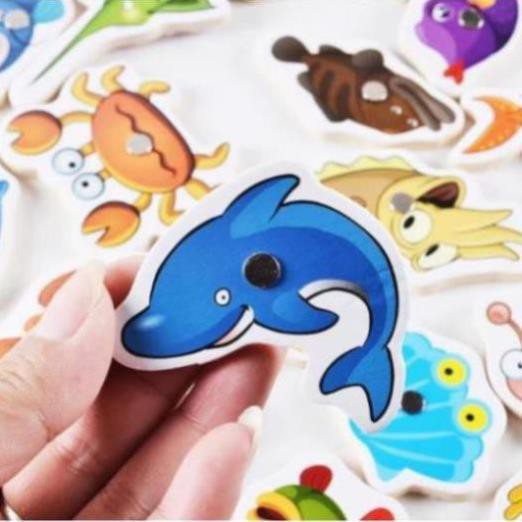 Đồ chơi hộp câu cá nam châm 2 cần 32 con cho bé