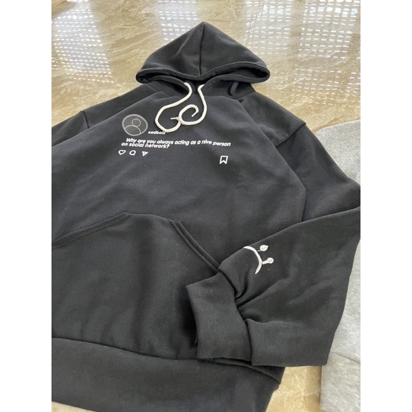 Áo hoodie sadboi máy ảnh/ tin nhắn mũ 2 lớp