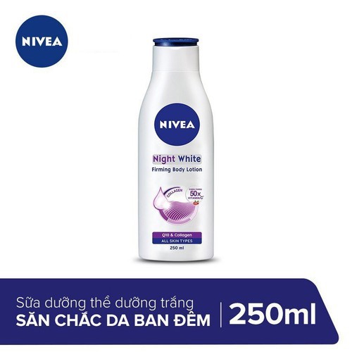 Sữa Dưỡng Thể Giúp Săn Da Và Dưỡng Trắng Nivea Ban Đêm 250ml 88125