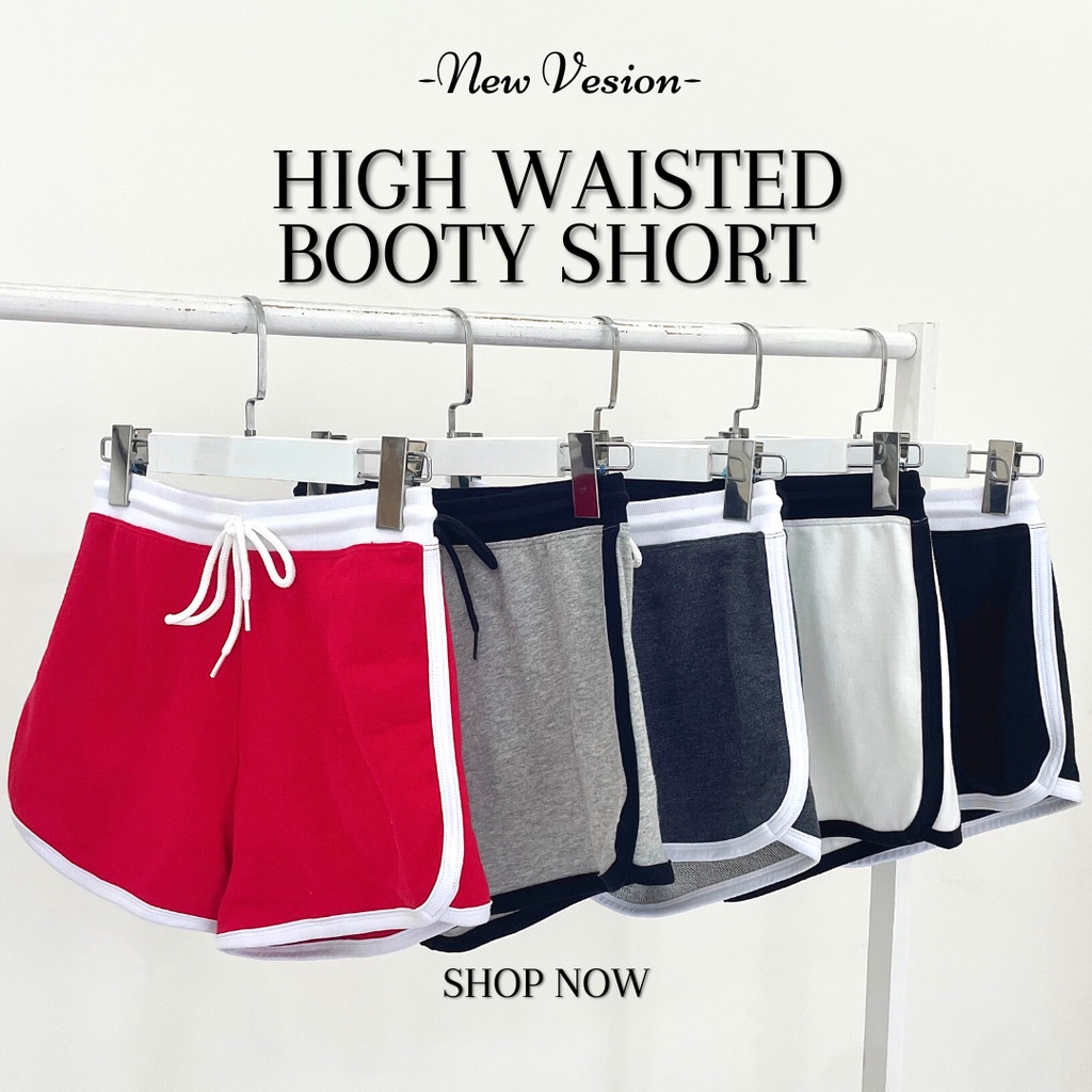 Quần ngắn lưng cao phiên bản cao cấp high waisted booty short dành cho bạn gái LOVEKIUTEE