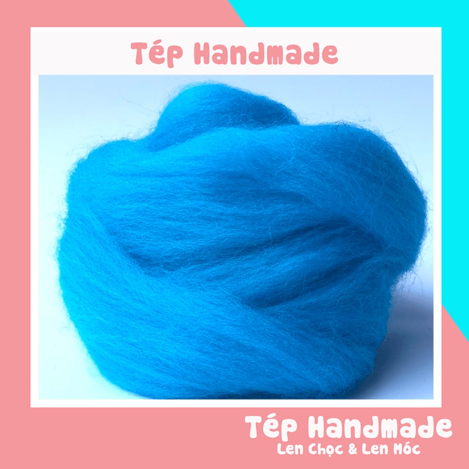 Len chọc loại tốt 12 màu 5g-10g-20g needle felt