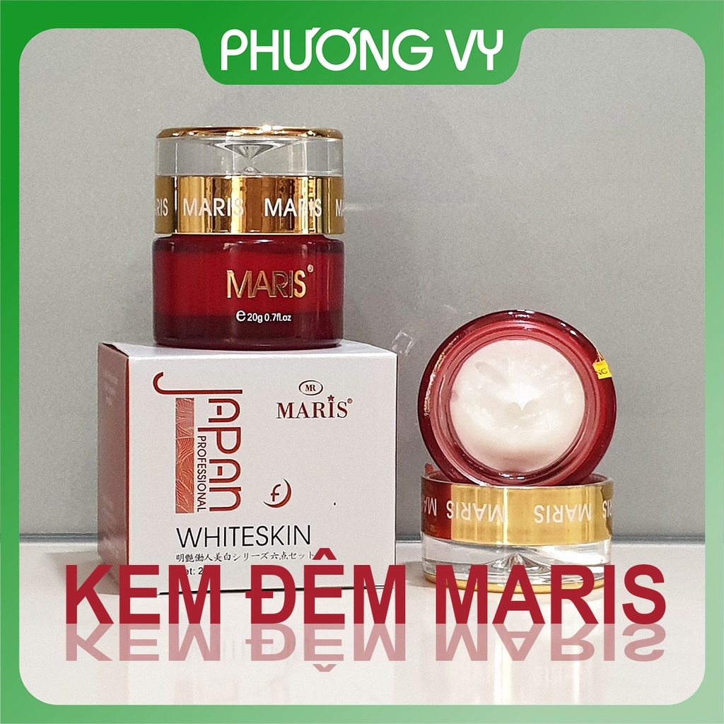 COMBO ngày đêm Maris, chuyên làm mờ nám, tàn nhang và dưỡng trắng da, kem nám Nhật Bản, mỹ phẩm Maris.