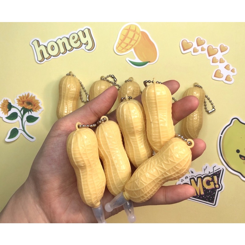 A16 Bút bi móc khoá hình đậu phộng , bút hình lạc ngộ nghĩnh