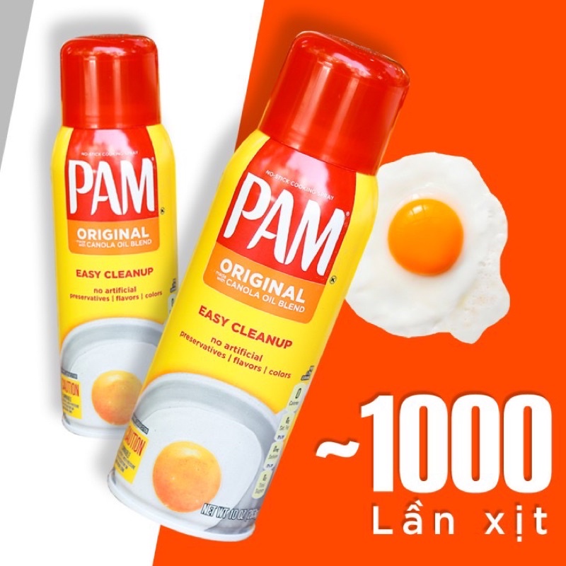 Dầu Ăn Kiêng 0 calories Dạng Xịt hạt cải Pam original 12 oz