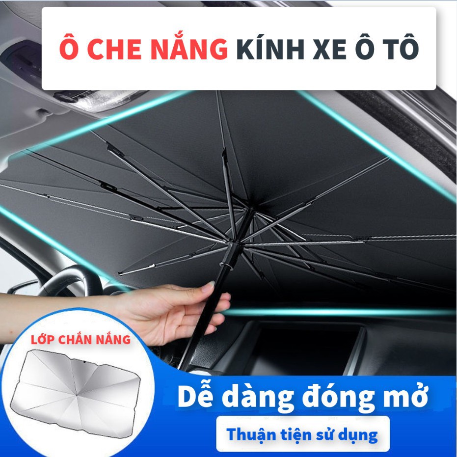 Ô che nắng kính trước xe ô tô - Bảo vệ nội thất ô tô - Dù che nắng kính lái xe hơi- chống tia UV