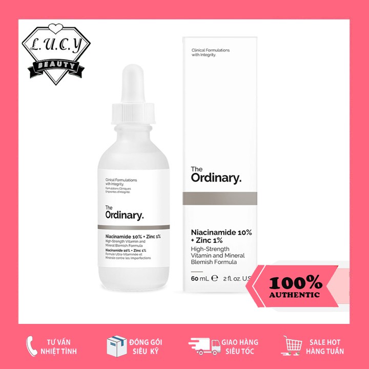 Hàng Canada- Tinh Chất The Ordinary Niacinamide 10% + Zinc 1%