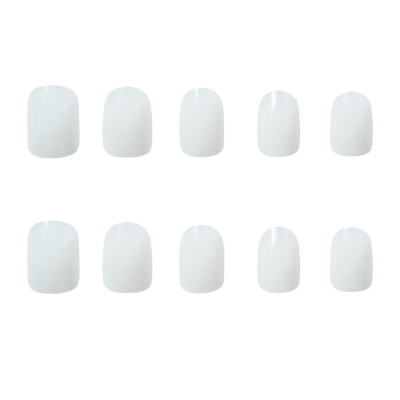 Bộ 24 móng tay giả Nail Nina trang trí nghệ thuật họa tiết màu trắng Gradient mã PD-216【Tặng kèm dụng cụ lắp】