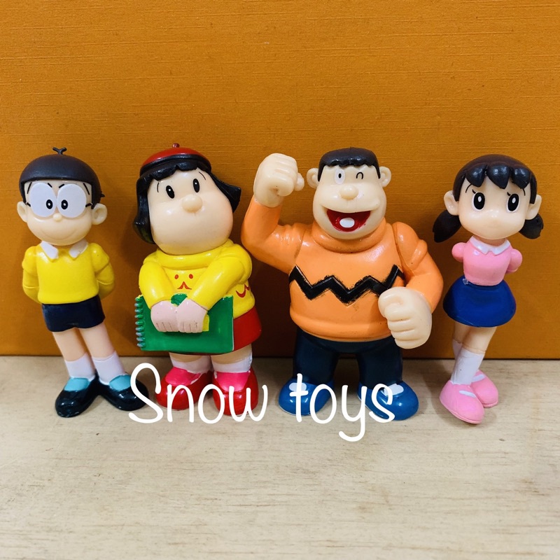 Mô hình Doraemon Doremon - Trọn bộ 8 Mô hình: Nobita Shizuka Jaian Jaiko Doraemon - Xuka Chaien Chaiko - Cao 6~8cm