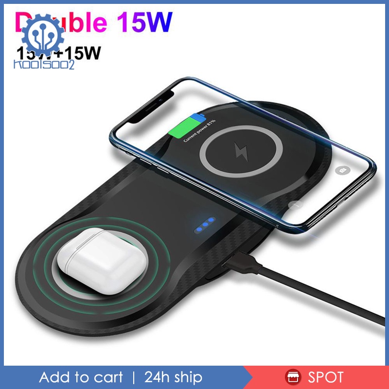 ✨Hàng sẵn sàng✨Professional Qi Wireless Charger Dock Pad for Samsung S20 S10 Black New