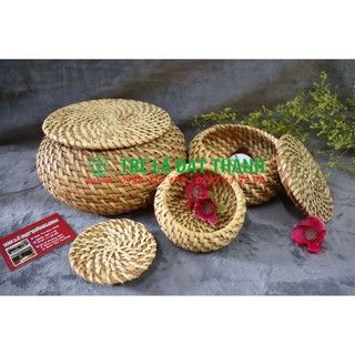 Hộp đưng bánh kẹo,các loại hạt, hũ mây có nắp ,cơi trầu