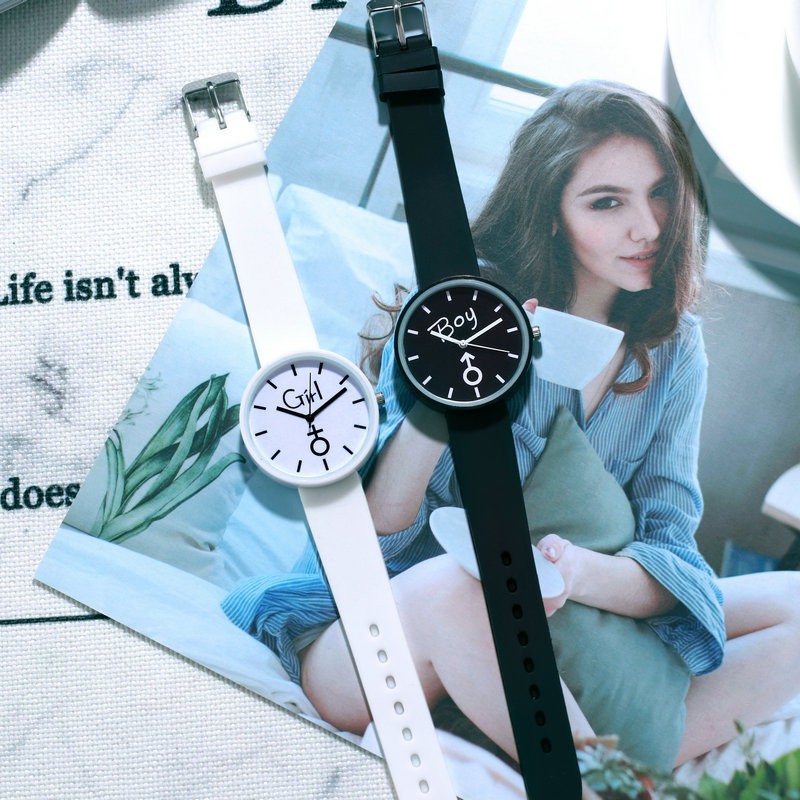 Đồng hồ thời trang nữ BOY GIRL dây cao su cực bền, xinh xắn, phong cách Hàn Quốc ( Mã: AMSCSBG ) | BigBuy360 - bigbuy360.vn