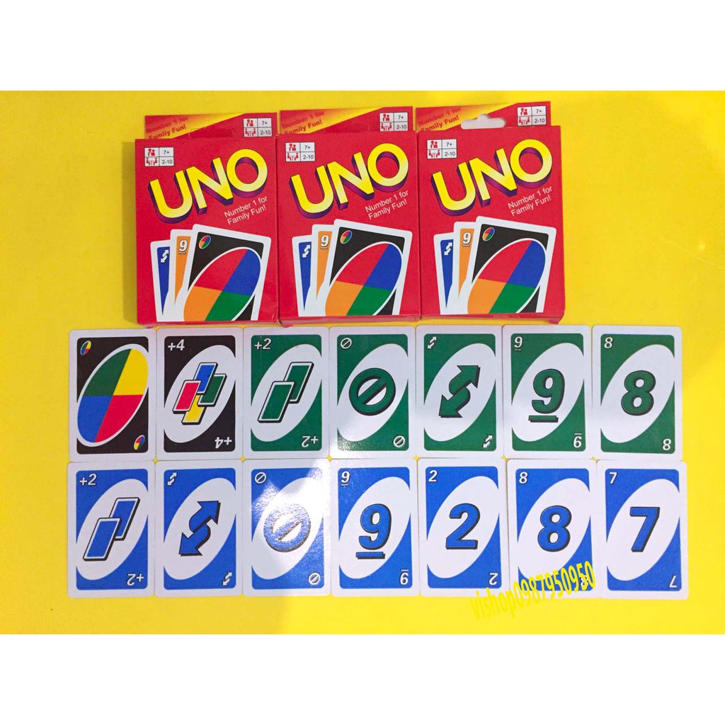 Thẻ Bài UNO cơ bản 108 lá Loại Tốt Giấy Cứng