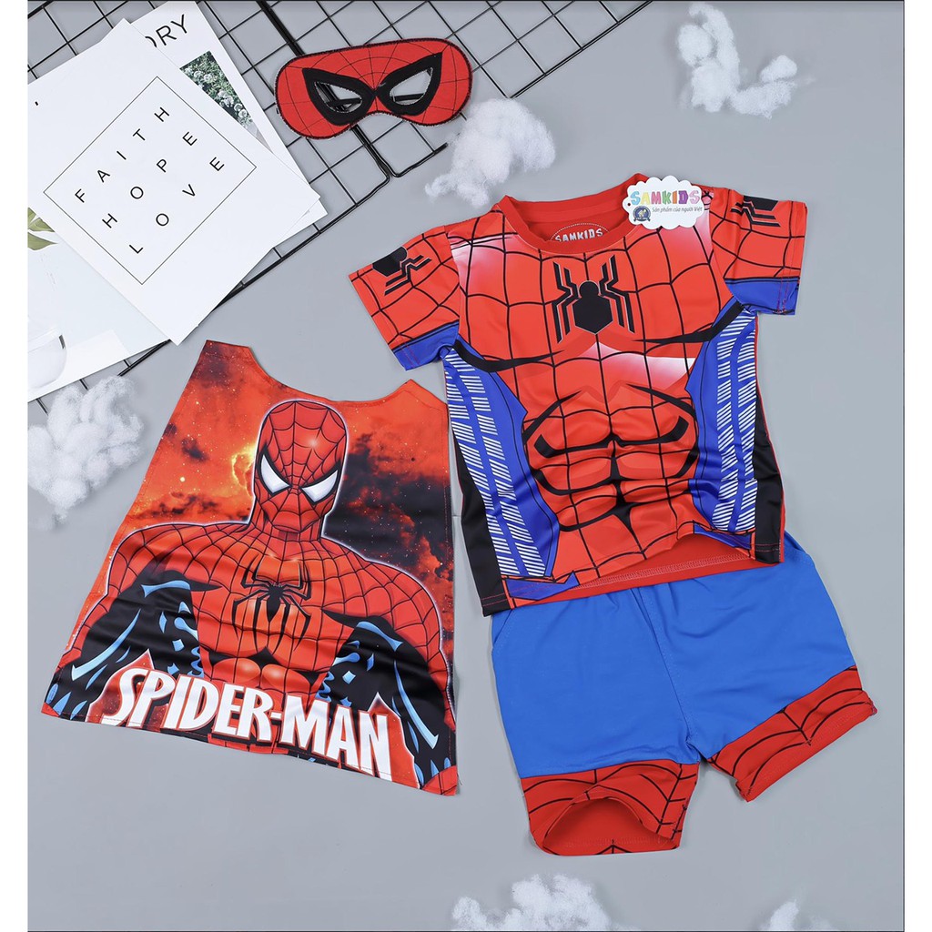 Quần áo Siêu nhân người Nhện Spider man cơ bắp LV3