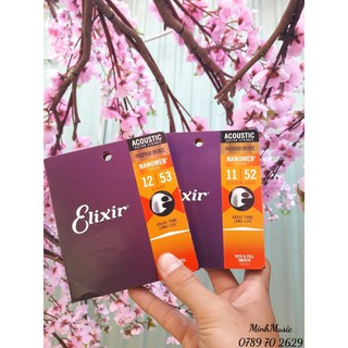 Dây đàn Elixir NanoWeb size 12 - 53 chính hãng