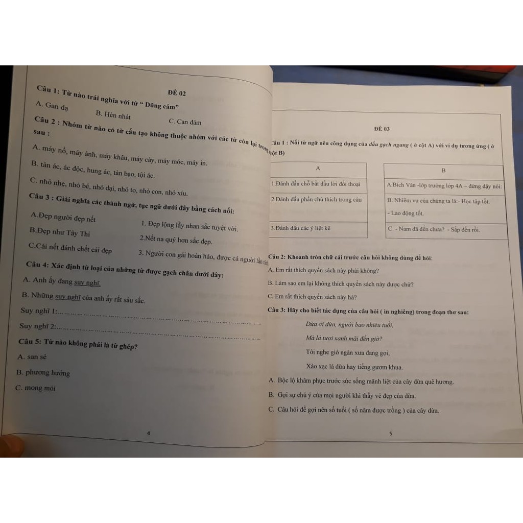 Bộ đề thi giữa kì- cuối kì II Toán+ Tiếng Việt lớp 1,2,3,4,5,6,7,8,9