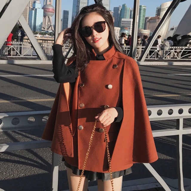 Áo khoác dạ Cape cao cấp | BigBuy360 - bigbuy360.vn