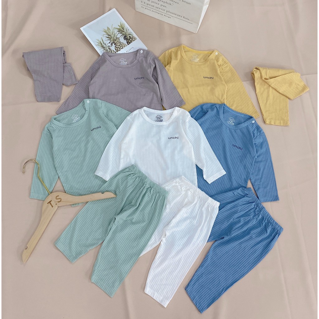 Bộ unchi dài tay tăm lạnh cho bé (ảnh thật)