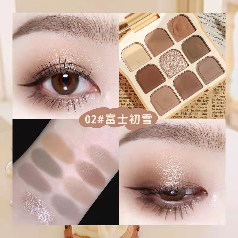 Bảng phấn trang điểm mắt NOVO màu sắc lì lấp lánh chống thấm nước lâu trôi cao cấp kiểu dáng bánh mì đáng yêu