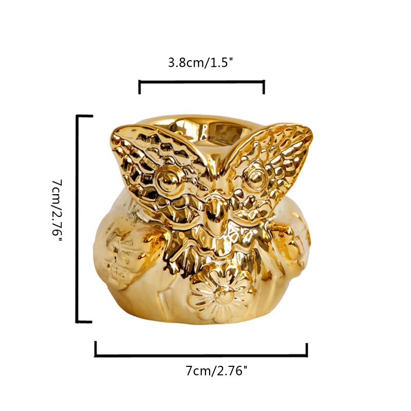 Cốc Sứ Đựng Nến Hình Cú Mèo Siêu Dễ Thương Trang Trí Bàn Tiệc Cưới