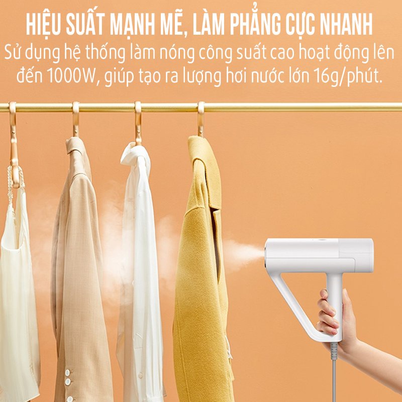 Bàn là hơi nước cầm tay Derma HS100 công suất 1000W dung tích 200ml Bàn ủi hơi nước cầm tay mini VT124