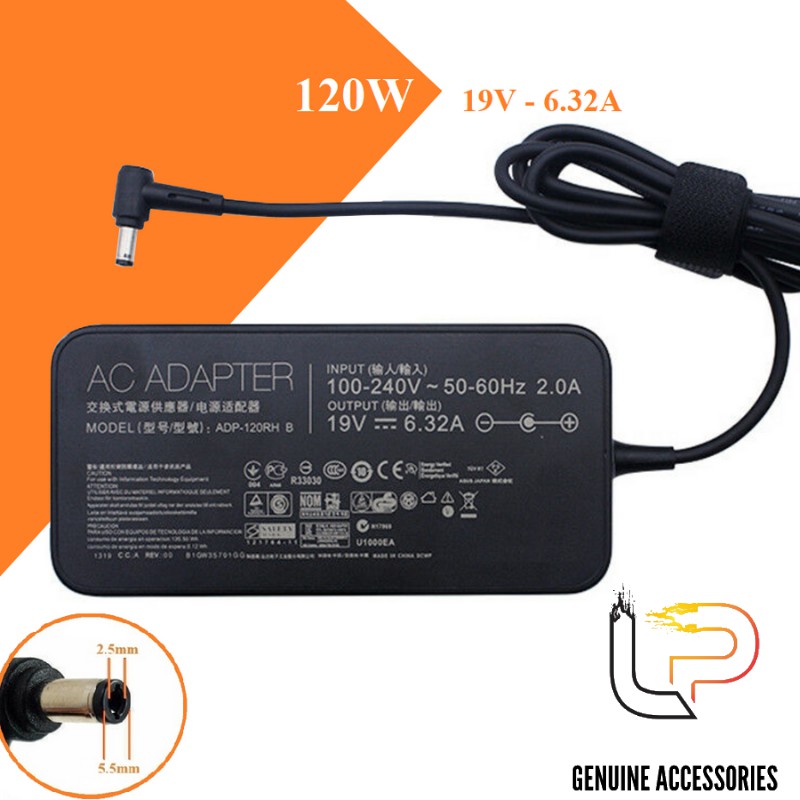 BỘ SẠC LAPTOP ASUS 19V-6.32A SLIM - ADAPTER LAPTOP ASUS 19V-6.32A SLIM