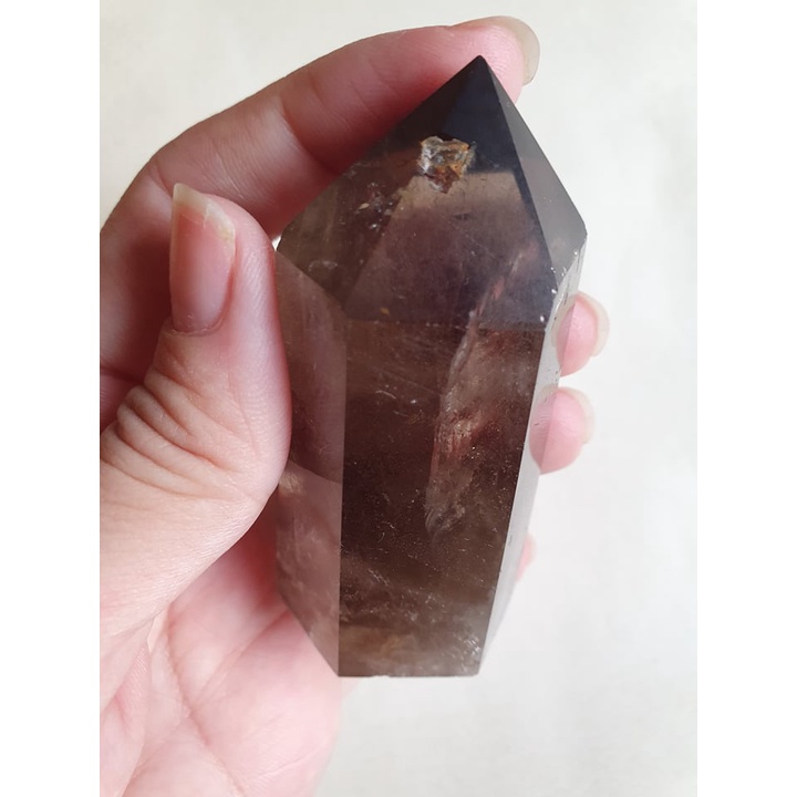 Thach anh khói dạng trụ smoky quartz 88 gram