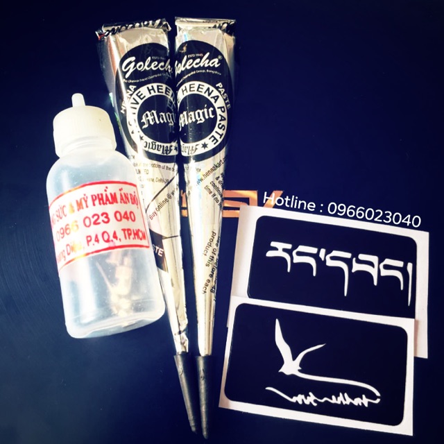 Comb Set Mực Henna - 4 Món