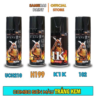 Combo Sơn Samurai Màu Trắng Kem Chính Hãng