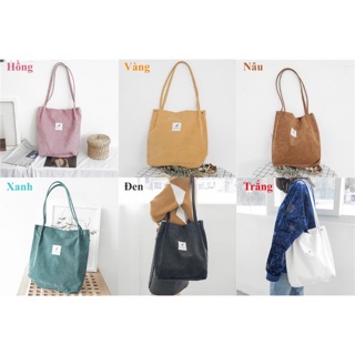 Túi tote vải bố phong cách hàn quốc