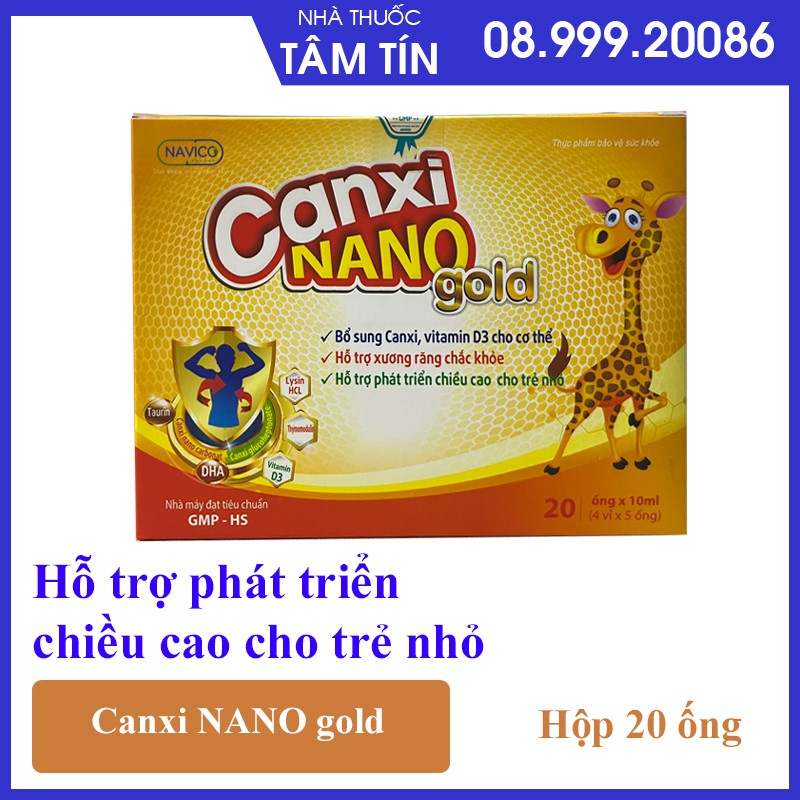 [CHÍNH HÃNG ] Canxi nano gold - Bổ sung canxi, vitamin d3 , hỗ trợ xương chắc khỏe