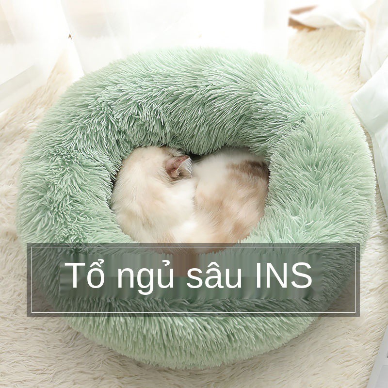 net chuồng mèo nổi tiếng bốn mùa nói chung ngủ sâu chất độn ấm áp giường dày cũi cho vật nuôi nhỏ vào đông