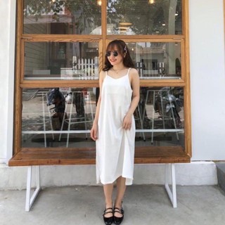 Váy 2 dây lụa đũi vintage
