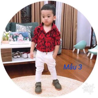 Áo Sơ mi lụa bé trai và gái