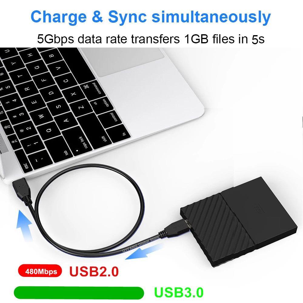Dây Cáp Kết Nối Ổ Cứng Di Động 5Gbps Đầu USB 3.0