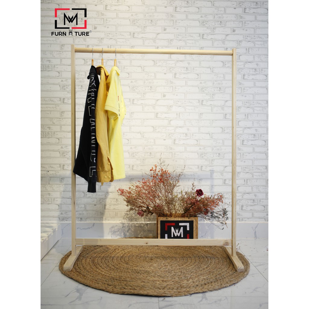 [ NGANG 86 CAO 133 ] GIÁ TREO QUẦN ÁO GỖ THANH ĐƠN HÀN QUỐC - SINGLE HANGER NATURAL | BigBuy360 - bigbuy360.vn