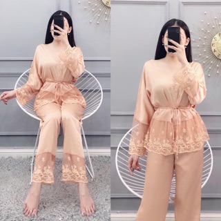 Pijama cột eo sang chảnh ( kèm video h.thật )