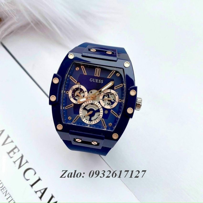 Đồng Hồ Nam Guess GW0203G7 Mặt Hình Quả Trám Dây Silicone 43 x 51mm