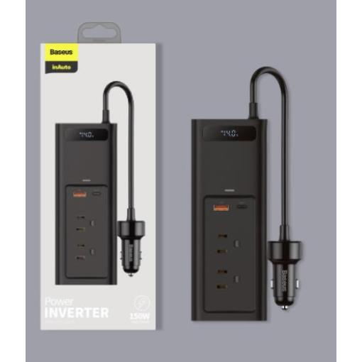 Tẩu sạc Baseus 150W Power Inverter sử dụng trên ô tô Chính Hãng