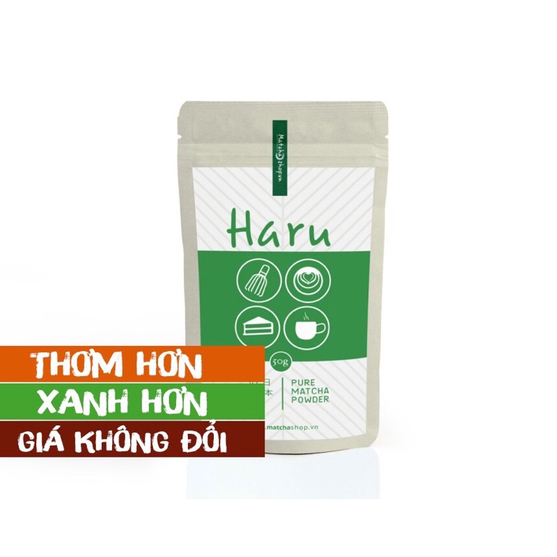 Bột matcha trà xanh Nhật Bản Haru nguyên chất 20gr