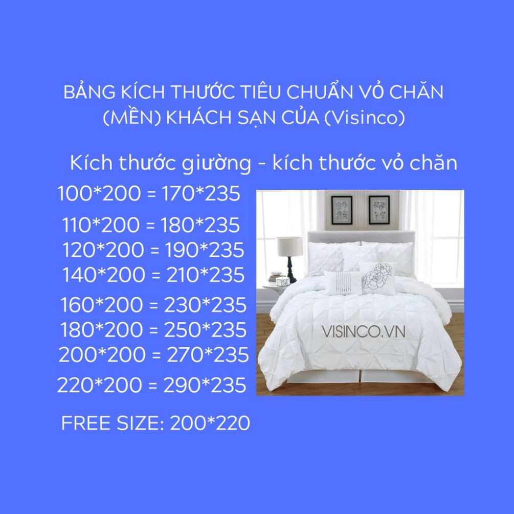 [Mền T250 Sọc 3cm] Vỏ Chăn Khách Sạn Sọc 3cm T250