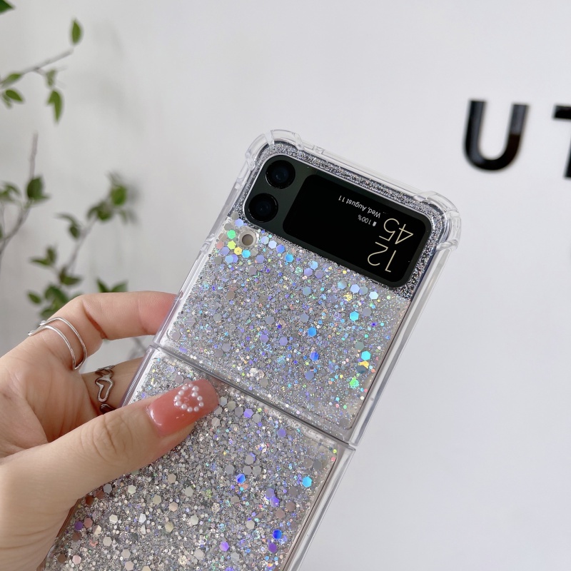 Ốp Điện Thoại Cứng Đính Kim Tuyến Cho Samsung Galaxy Z Flip 3 Z Flip 3