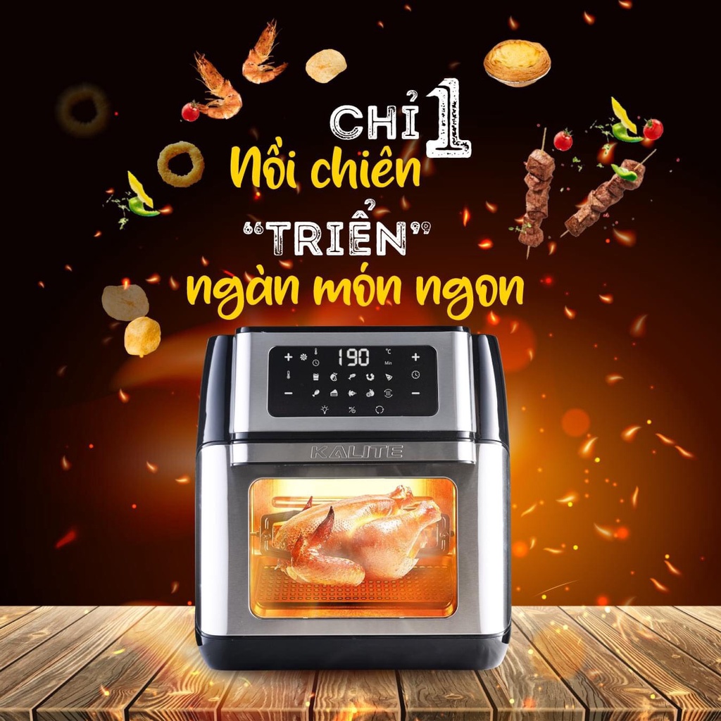 Nồi CHiên Không Giầu Kiêm Lò Nướng Kalite Q10