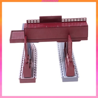 1:87 Scale Train Station Simulation Layout HO Gauge Building Model Diorama