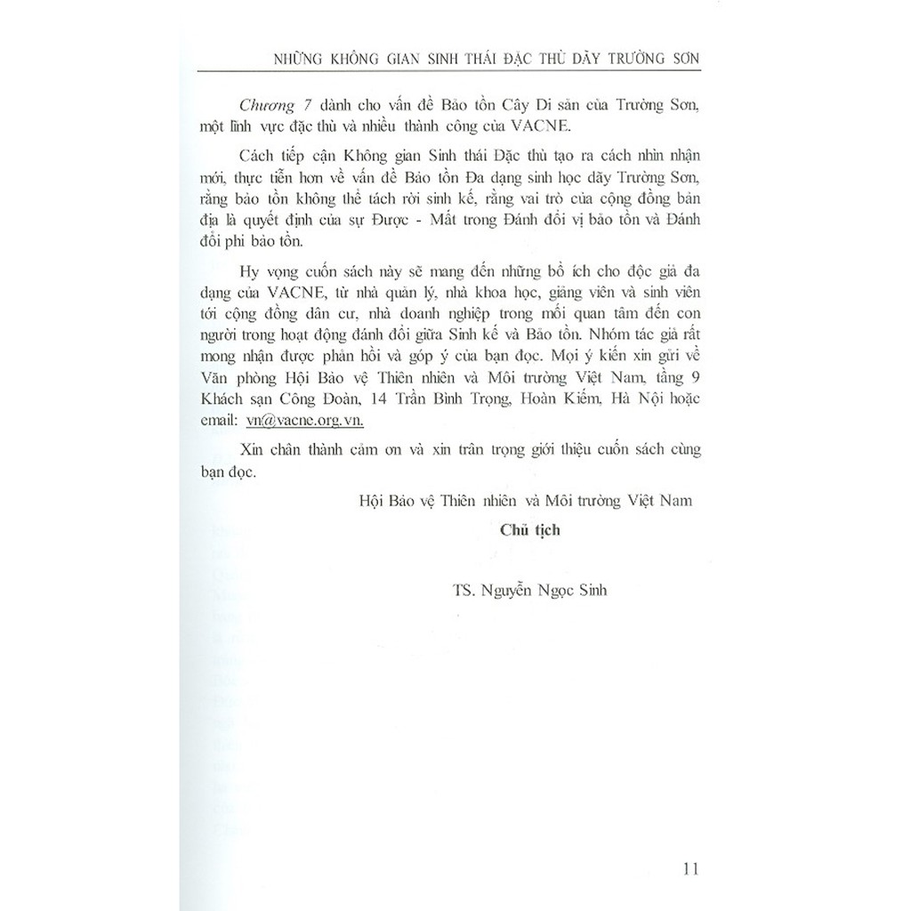 Sách - Những Không Gian Sinh Thái Đặc Thù Dãy Trường Sơn - Bảo Tồn Đa Dạng Sinh Học Dãy Trường Sơn - Tập 2