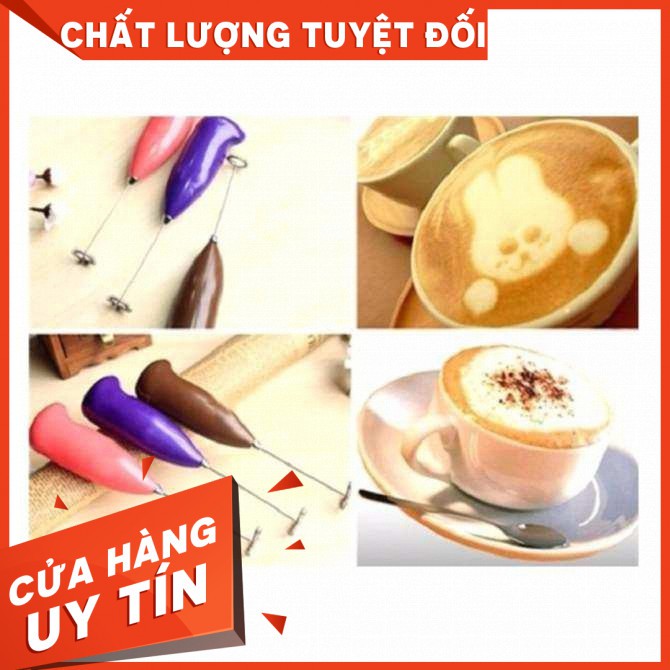 (Sỉ IB)Cây khuấy cafe tạo bọt tự động Loại cao cấp(Nhiều màu)Nội địa trung